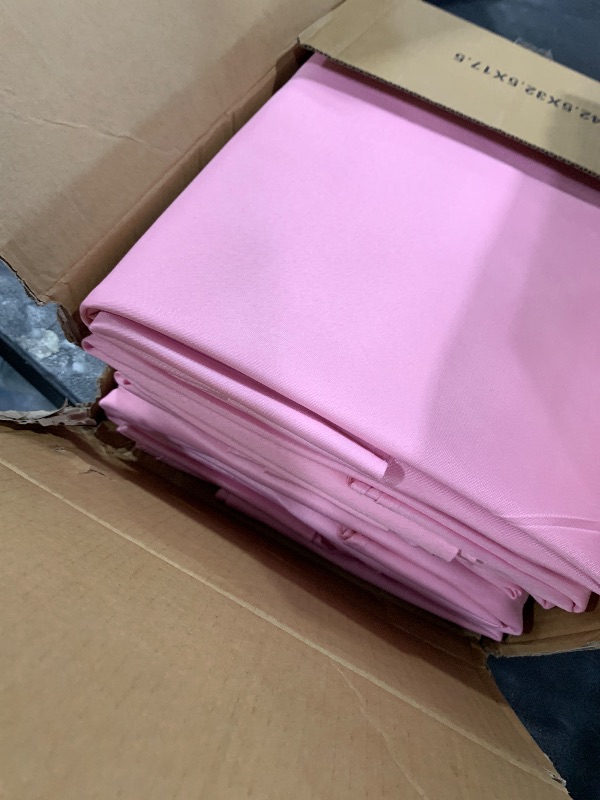 Photo 1 of Dailyset 10-Pack Pink Round Tablecloths, 108 Inches, Stain-Resistant Polyester for 4-5 Ft Round Tables - Washable Table Covers for Weddings, Banquets, Birthday Parties, Events