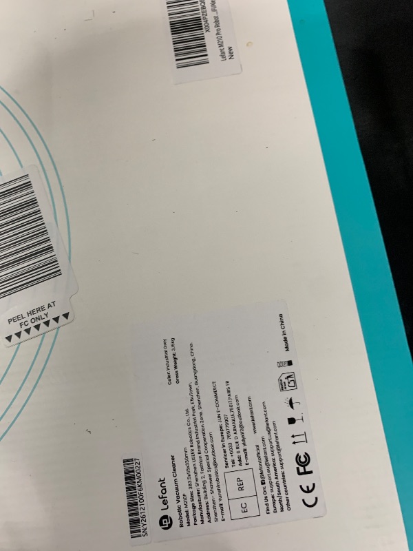 Photo 1 of Lefant M210P Robot Vacuum Cleaner, 4000pa Suction, 200 Mins Runtime, Super Thin, Quiet, Self-Charging, Ideal for Pet Owners, Multi Surface Cleaning, APP/WiFi/Alexa Control, Gray