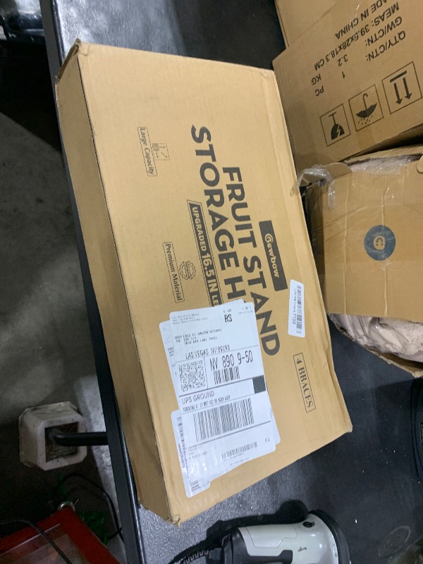 Photo 1 of [Upgraded Length] 16.5-Inch Fruit Stand Storage Holder with 4 Sturdier Legs, 2-Tier Fruit Basket , Bamboo Fruit Bowl Holder for Fruit,Vegetables,Bread, Snacks, Home Kitchen Countertop Organizer