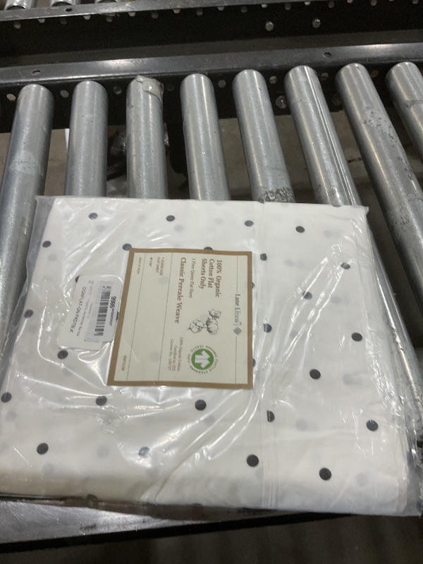 Photo 1 of Lane Linen 100% Organic Cotton Queen Size Fitted Sheet Only (60"x80") - Super Soft 100% Cotton Queen Fitted Sheet - Lightweight & Durable Cotton Bed Sheet - Black Polka Dot