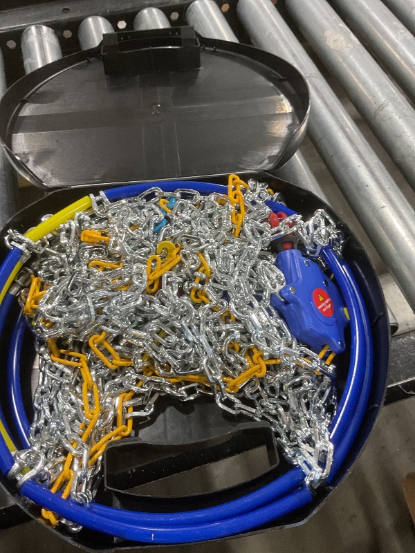 Photo 1 of Auto Tightening Snow Chains Tire Chains For Cars Suv Pickup Trucks - Auto Tightening 1 Min Quick Fit AND Easy Installation, Reusable Universal Emergency Traction Snow Chains - Set of 2?HKN120?