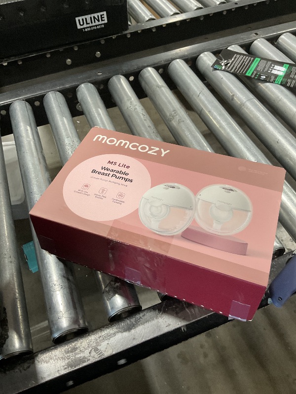Photo 1 of Momcozy M5 Lite Hands-Free Wearable Breast Pump, DoubleFit Flange for Baby-Like Comfort, 3 Modes & 9 Suction Levels, No Flange Insert or Hard Carry Case, 24mm, 2-Pack, Cozy Red