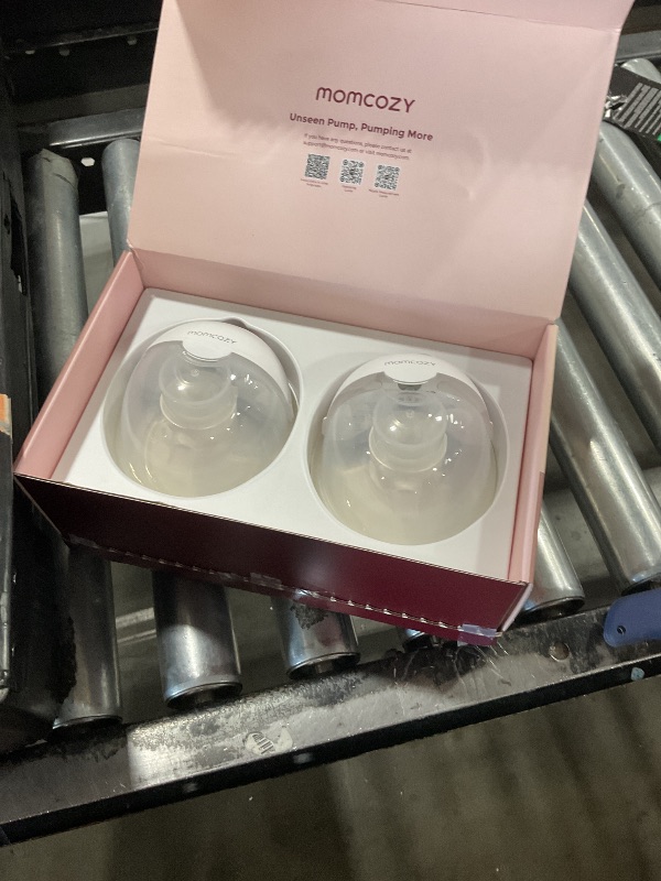 Photo 1 of Momcozy M5 Lite Hands-Free Wearable Breast Pump, DoubleFit Flange for Baby-Like Comfort, 3 Modes & 9 Suction Levels, No Flange Insert or Hard Carry Case, 24mm, 2-Pack, Cozy Red