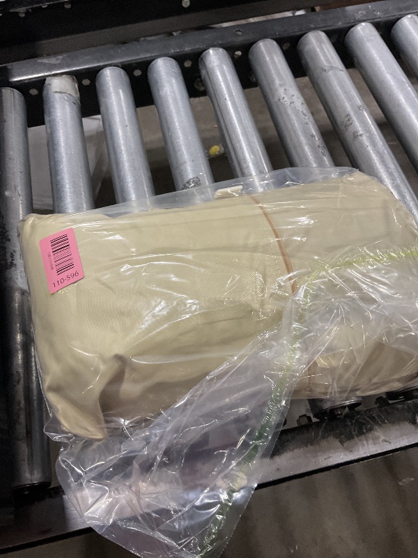 Photo 1 of Patio Egg Chair Cover Double Wicker Egg Chair Covers for Outdoor Furniture Egg Swing Loveseat Cover Waterproof 420D Patio Chair Cover 91x80 inches (Beige)