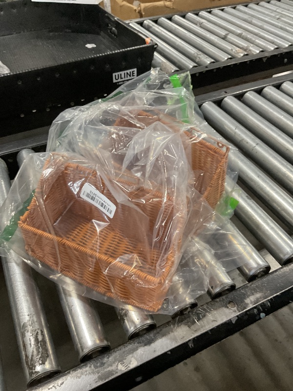 Photo 1 of OwnMy 2PCS Plastic Wicker Hanging Basket Wall Mount Storage Baskets for Kitchen Organizing Fruit, Onion, Potato, Vegetable, Hanging Fruit Baskets for Kitchen Counter/Pantry/Cabinet