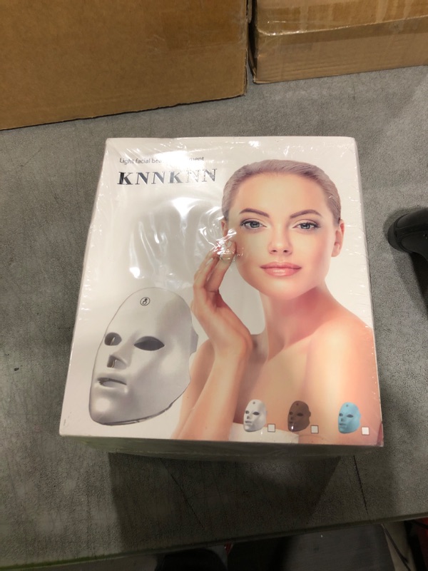 Photo 1 of KNNKNN Red Light Therapy for face,Blue LED Light Therapy Mask,7-1 Colors LED Facial Skincare Mask at Home,USB Rechargeable,Cordless