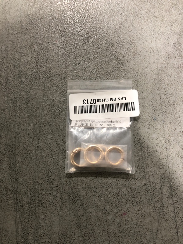Photo 1 of 10pcs Spring O Rings Alloy Trigger Round Snap Buckle, Hook Clip DIY Accessories Spring Keyring Buckle for Keychains, Bag, Trinkets,car Key,Purse and Handbag (Gold)