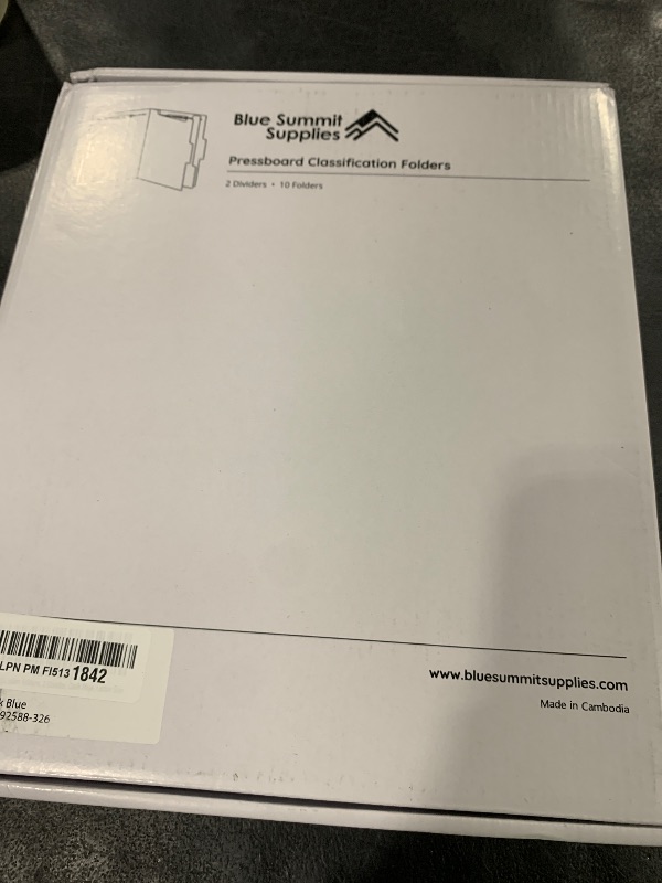 Photo 1 of 10 Blue Classification Folders with Dividers - Employee Personnel File Folders – 2'' Tyvek with Two Prong File Folders for Medical, Law Files - Pressboard Classification Folders 2 Dividers Letter Size