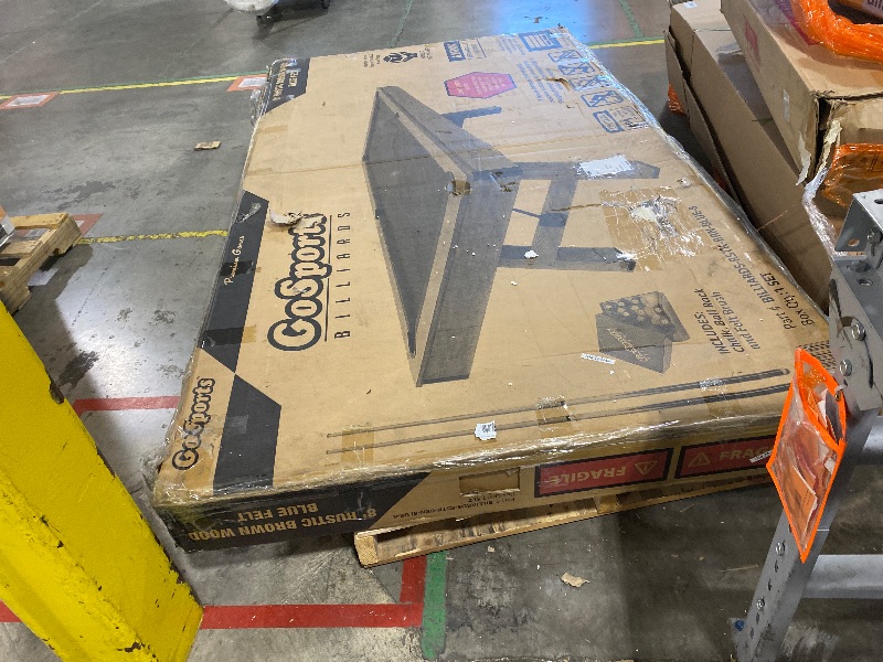 Photo 1 of GoSports 8 ft Pool Table with Wood Finish - Modern Billiards Table with 2 Cue Sticks, Balls, Rack, Felt Brush and Chalk - Choose Your Style