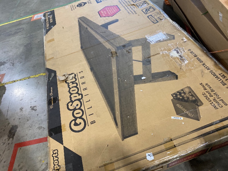 Photo 1 of GoSports 8 ft Pool Table with Wood Finish - Modern Billiards Table with 2 Cue Sticks, Balls, Rack, Felt Brush and Chalk - Choose Your Style