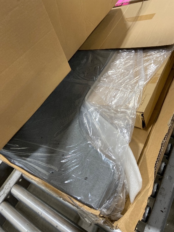 Photo 1 of Ball & Cast Twin Size Daybed with Storage Drawers,Linen Upholstered Bed Frame with Charging Station and LED Lights, Modern Day Bed with Backrest & Armrest,No Box Spring Needed,Gray