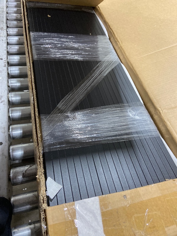 Photo 1 of *SEE CLERK NOTES* Bellemave Metal Queen Over King Bunk Bed, Heavy Duty Adult Bunk Beds with Guardrails & 2 Side Ladders, Noise-Free Frame with 9.8" Under-Bed Storage, Sturdy Bunkbed for Adults & Families, Black