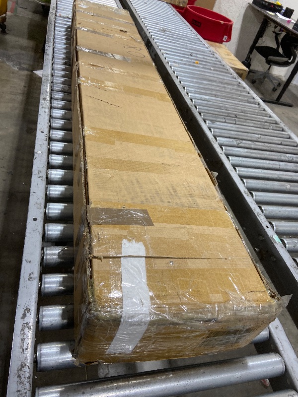 Photo 1 of *SEE CLERK NOTES* Bellemave Metal Queen Over King Bunk Bed, Heavy Duty Adult Bunk Beds with Guardrails & 2 Side Ladders, Noise-Free Frame with 9.8" Under-Bed Storage, Sturdy Bunkbed for Adults & Families, Black