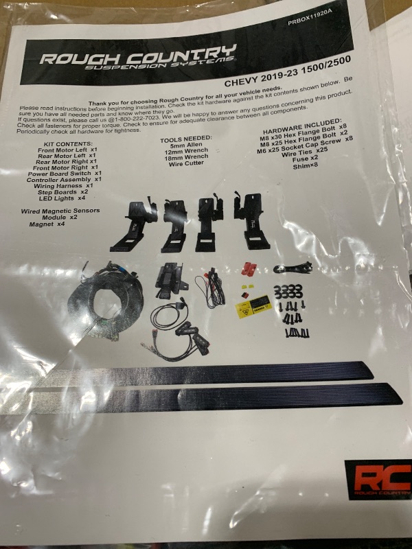 Photo 1 of MOTORS ONLY -----------------------------------------------------------------------------------------------Rough Country Power Running Boards for Chevy Silverado & GMC Sierra 1500/2500HD/3500HD (2019-2026) Crew Cab - Dual-Motor Electric Retractable Side S