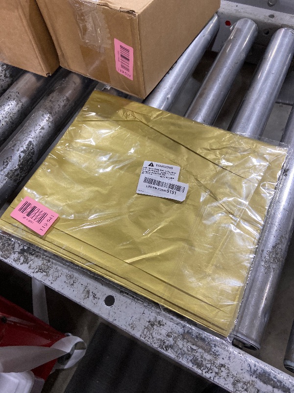 Photo 1 of 100 Sheets Gold Tissue Paper Artdly 12 x 20 Inches Gold Wrapping Paper Bulk for Weddings Birthday DIY Project Wrapping Crafts Decor