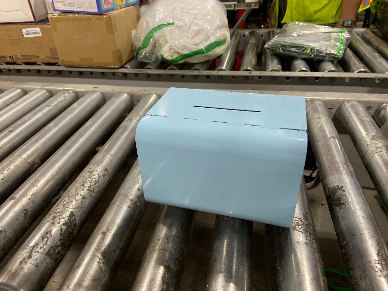 Photo 1 of SUMERUZ Mini Safebox with Lock - Money Safe and Cash Lock Box for Kids, Small Metal Security Safe for Cash, Jewelry and Valuables, Portable Storage Organizer (Blue)