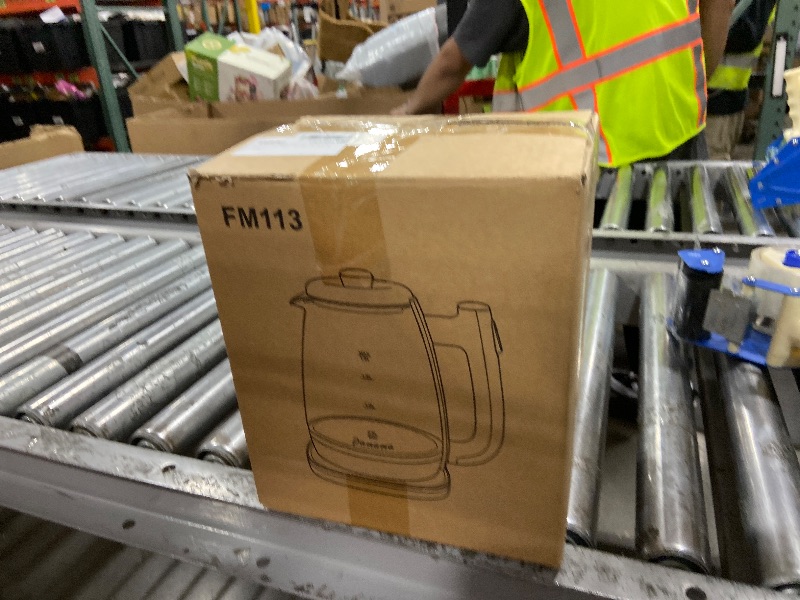 Photo 1 of 1.8L Electric Kettle Glass Kettle with Blue LED, Fast Boil Quiet Electric Glass Kettle,1200W, Boil-Dry Protection, BPA Free (Removable lid)