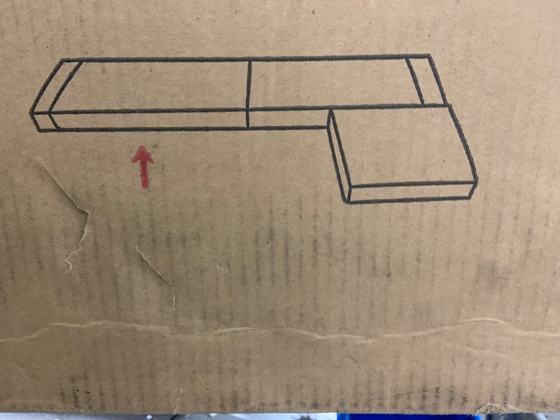 Photo 1 of L shaped sofa with storage 2-seater on the Right (sit on sofa) dark grey