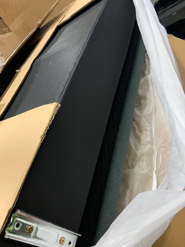 Photo 1 of L shaped sofa with storage 2-seater on the Right (sit on sofa) dark grey