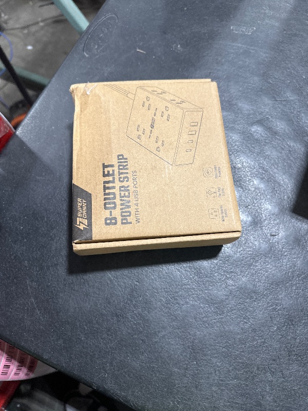 Photo 1 of 10Ft Extension Cord with Multiple Outlets, Flat Plug Surge Protector Power Strip 10 Ft Long Cord, 8 Outlets & 4 USB Ports (2 USB C), Desk Charging Station for Home Office, College Dorm Room Essentials