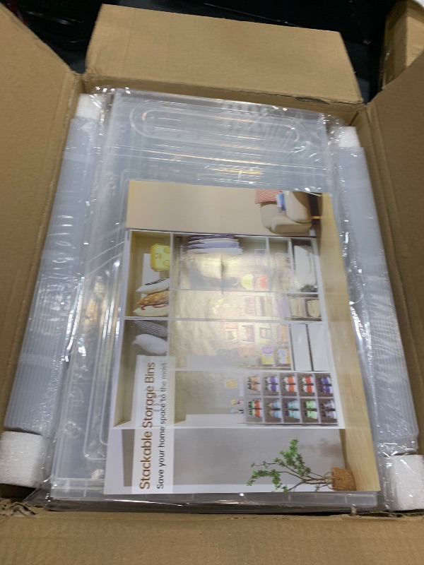 Photo 1 of 12 Pack Thicken & Sturdy Clear Shoe Storage Organizer with Magnetic Door, Shoe Boxes Clear Plastic Stackable for Closet, Shoe Rack for Sneaker Boot Container, Shoe Cabinet Fit up to US Size 12