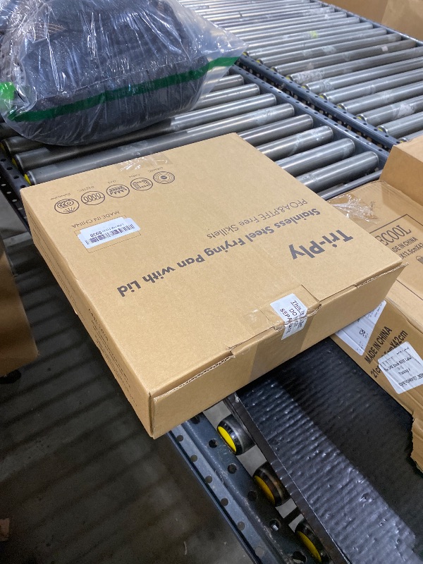 Photo 1 of 12 Inch Tri-Ply Stainless Steel Frying Pan, Frying Pan with Lid, PFOA/PTFE Free Skillet, Induction Cooking Pans, Dishwasher & Oven Broiler Safe 600F, Professional Cookware, Heavy Duty & Even Heat