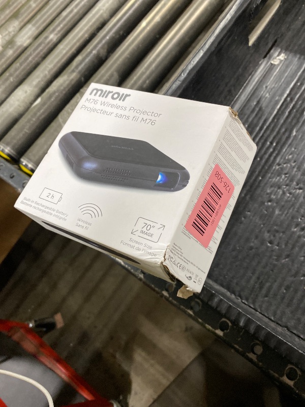 Photo 1 of Miroir M76 Micro Pocket Projector – Ultra-Portable DLP Mini Projector with Built-in Battery, HDMI Input, USB Charging, 1080p Input Support, 50" Display – Compact Travel Projector