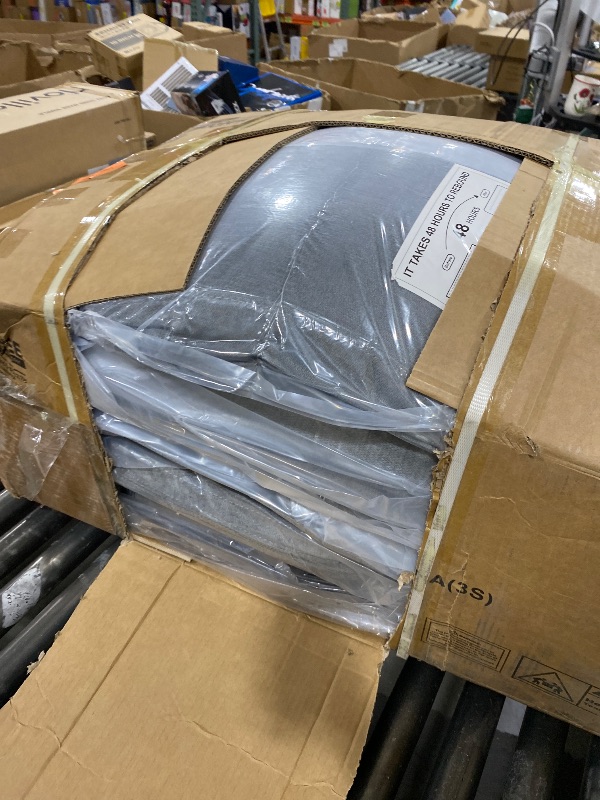 Photo 1 of MISSING ARM REST ------------------------------------------------------------------------GarveeHome Modern 89 in 3-Seater Sofa for Living Room, Comfy Couches with Deep Seat, Chenille Couch with Cup Holders and Side Storage Pockets for Apartment Lounge, Gr