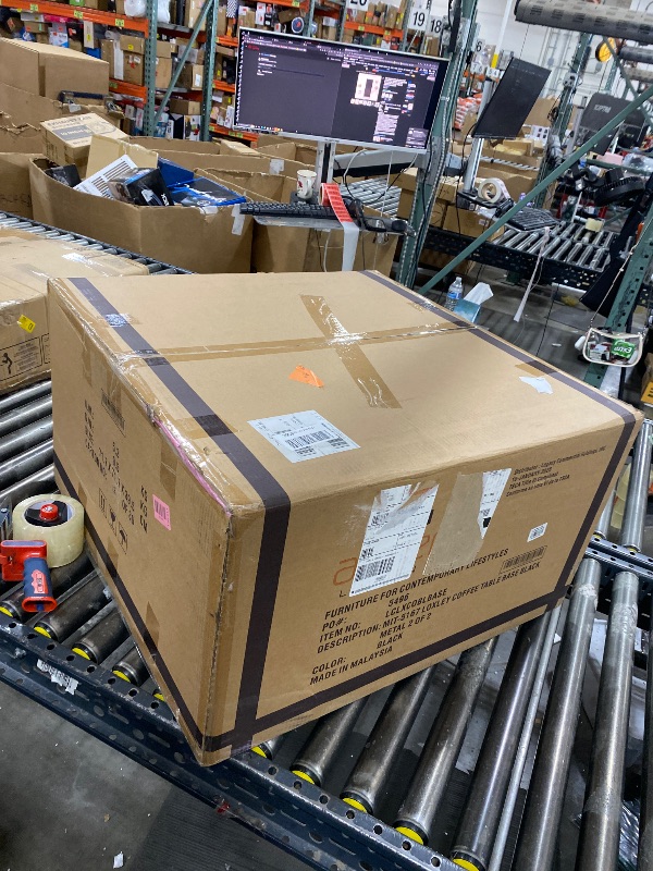 Photo 1 of Armen Living Loxley White Marble Coffee Table with Black Metal Base
ONLY BASE