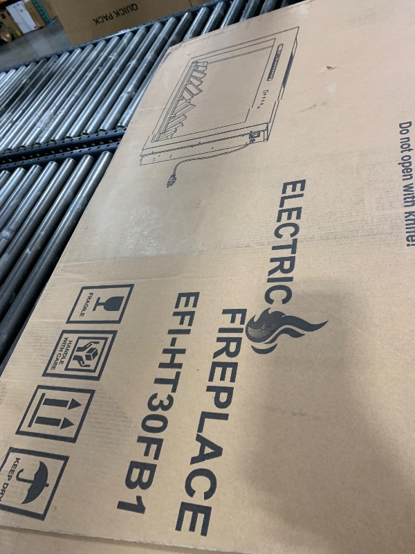 Photo 1 of Oxhark Flame 30 Inches Electric Fireplace Insert with Trim Kit, Wall Mounted & Recessed Electric Fireplace Inserts with 8 Flame Colors, Remote Control, 6 Levels Brightness, 9H Timer, Black, 1500W/750W