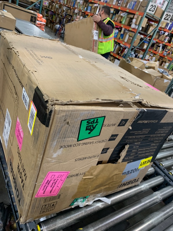 Photo 1 of Toshiba ML-EM62P(SS) Large Countertop Microwave with Smart Sensor, 6 Menus, Auto Defrost, ECO Mode, Mute Option & 16.5" Position Memory Turntable, 2.2 Cu Ft, 1200W, Stainless Steel