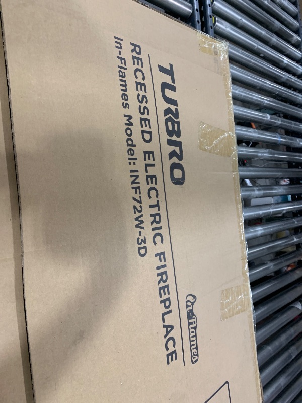 Photo 1 of TURBRO 72” Smart WiFi Infrared Electric Fireplace with Sound Crackling and Realistic Flame, 1500W Quartz Heater, Recessed or Wall Mounted, Adjustable Flame Effects, Remote Control and App, in Flames