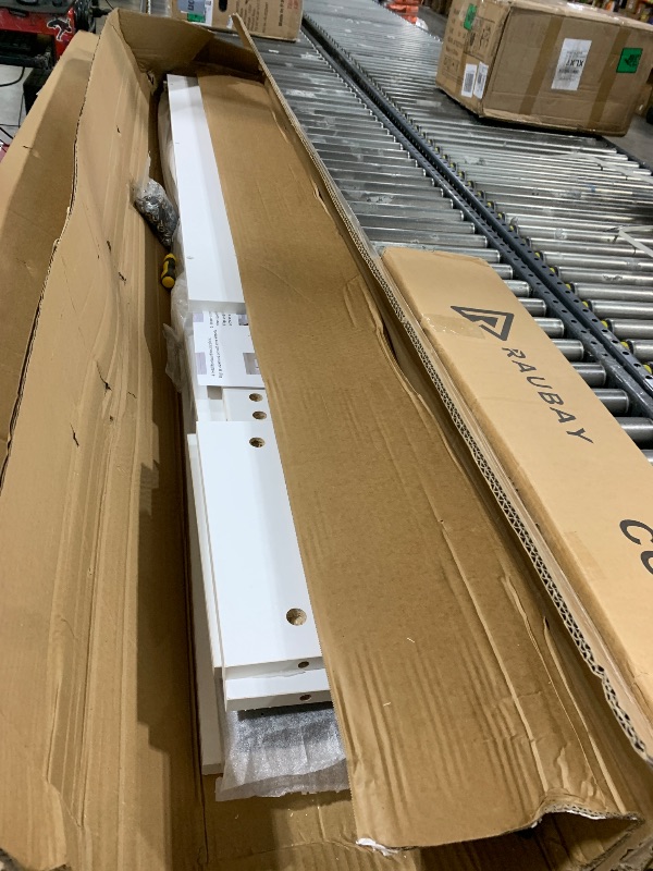 Photo 1 of PANELS ARE BROKEN -------------------------------------------------------------------------------------------------------------------Wall Room Divider with Storage Shelves, Modern Freestanding Room Divider Screen, Open Room Wood Partition for Home & Offic