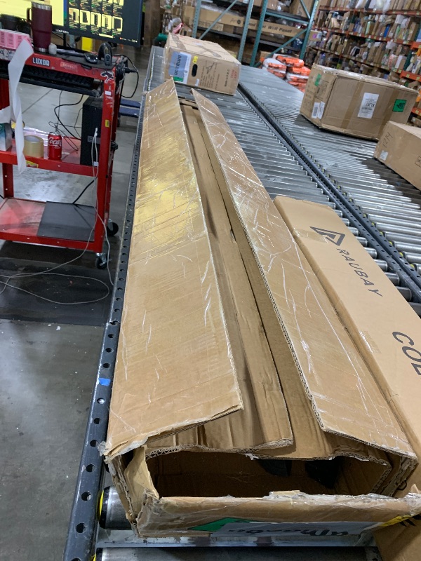 Photo 1 of PANELS ARE BROKEN -------------------------------------------------------------------------------------------------------------------Wall Room Divider with Storage Shelves, Modern Freestanding Room Divider Screen, Open Room Wood Partition for Home & Offic