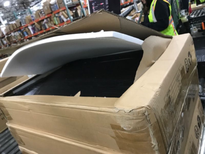 Photo 1 of ALIMORDEN Medicine Cabinet with LED Lighted, Bathroom Wall Cabinet with Glass Door, 2 Doors Wall Mounted Bathroom Mirror, Recessed or Surface Mount, Morden Black(Cubic 30 x 27.2)