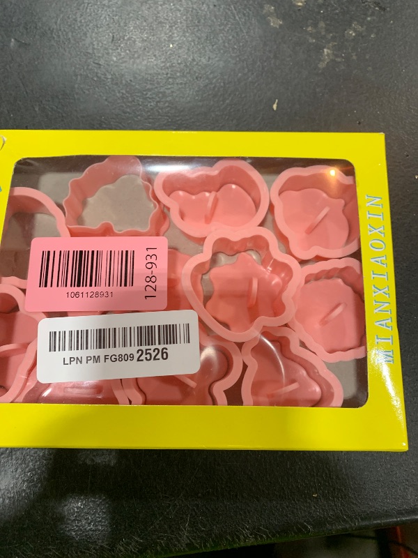 Photo 1 of 10 Piece Mini Christmas Cookie Cutters, 3d Raised Design Cookie Stamps, Mini Gingerbread, Snowflake, Snowman, Candy Baking Molds, Christmas Ornament Cookie Cutter Set