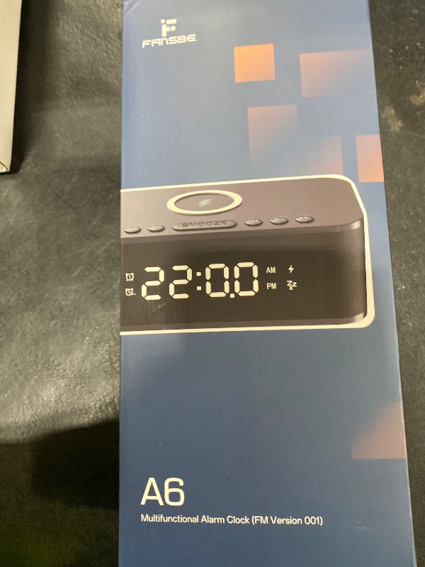 Photo 1 of Fansbe Direct Dual Alarm Clock Radio Bedroom, Digital Alarm Clock, Black+GCN5