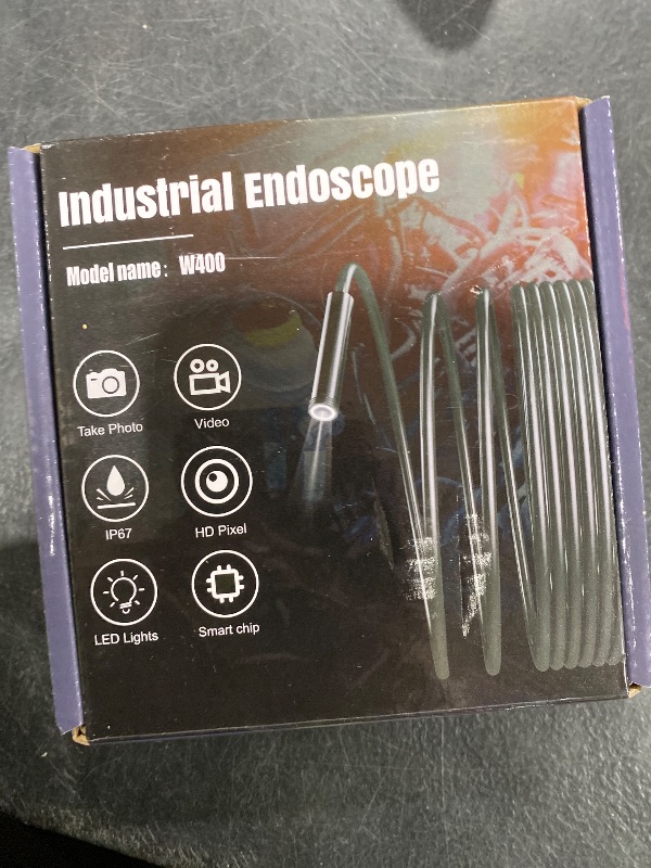 Photo 1 of Endoscope Camera with Light, 1920P HD Borescope Tools with 8 Adjustable LED Lights, Endoscope with Semi-Rigid Snake Camera, Inspection Borescope for iOS and Android - 16.4ft Single Lens