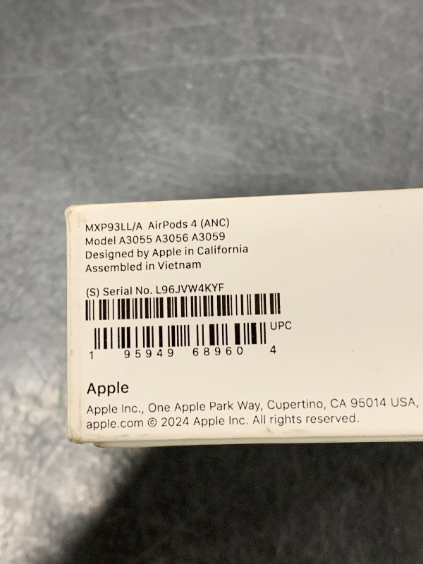 Photo 1 of Apple AirPods 4 Wireless Earbuds, Bluetooth Headphones, with Active Noise Cancellation, Adaptive Audio, Transparency Mode, Personalized Spatial Audio, USB-C Charging Case, Wireless Charging, H2 Chip