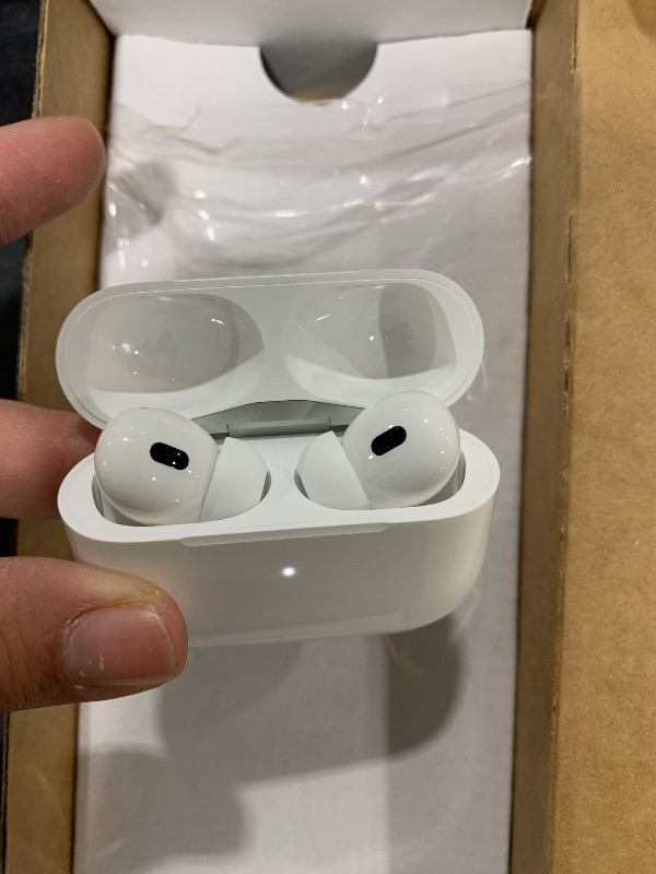 Photo 1 of Apple AirPods Pro (2nd generation) with MagSafe Charging Case (USB-C) (Renewed)