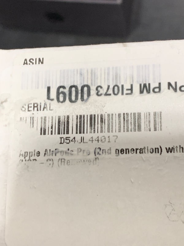 Photo 1 of Apple AirPods Pro (2nd generation) with MagSafe Charging Case (USB-C) (Renewed)