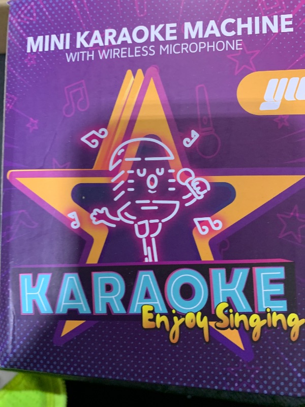 Photo 1 of YLL Karaoke Machine for Kids, Portable Mini Speaker with 2 Wireless Microphones, 2026 TOP Kids Gifts for Girls Ages 3, 4, 5, 6, 7, 8, 9, 10, 12 +Years Old, 4-12th Birthday Present Toy Party (Purple)