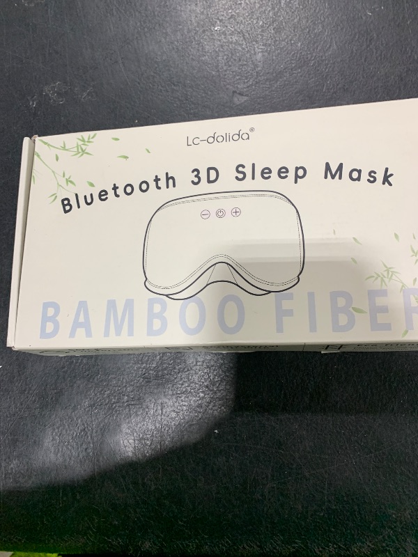 Photo 1 of Sleep Mask with Headphones Bluetooth 5.4, LC-dolida Wireless Music Eye Mask for Sleeping Headphones with Soft Bamboo Cotton Cooling Breathable,Ultra-Thin Stereo Speaker for Side Sleepers