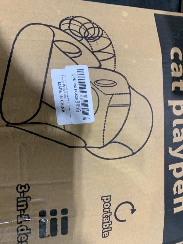 Photo 1 of Portable Cat Playpen with Surround Tunnel, 2-Linked-Enclosed Areas, Ideal Cat Tent Outdoor or Cat Playpen for Indoor Cats Enclosed.Breathable Mesh Design for Indoor & Outdoor Use(Grey)