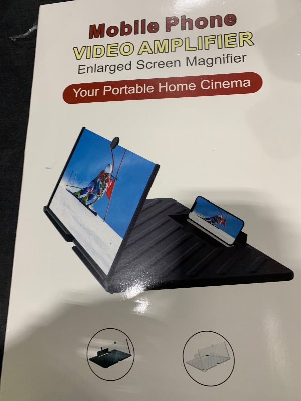 Photo 1 of 20 inch Screen Magnifier for Smartphone,3D HD Screen Expanders for Movies, Videos, and Gaming, Screen Magnifier with Adjustable Angle Design Amplifier Desktop Magnifying for Seniors Reading (Black)