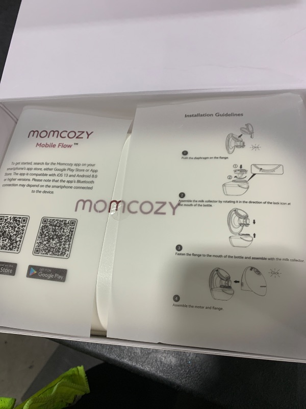 Photo 1 of ** Item is missing multiple parts---PARTAIL SET---**Momcozy Wearable Breast Pump, Hands Free Upgraded Mobile Flow | M9, App Discreet Control with Personalized Multi-Modes & 15 Levels, Wearable Breast Pump 24mm, 2 Pack Cozy Red