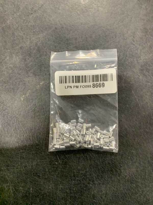 Photo 1 of 1/16" (?1.6mm) Aluminum Crimping Loop Sleeve 200PCS, Cable Ferrule Wire Rope Sleeves