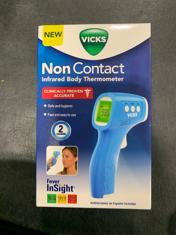 Photo 1 of Vicks Non-Contact Infrared Thermometer for Forehead, Food and Bath – Fast, Reliable, and Clinically Proven Accuracy for Adults, Babies, Toddlers and Kids
