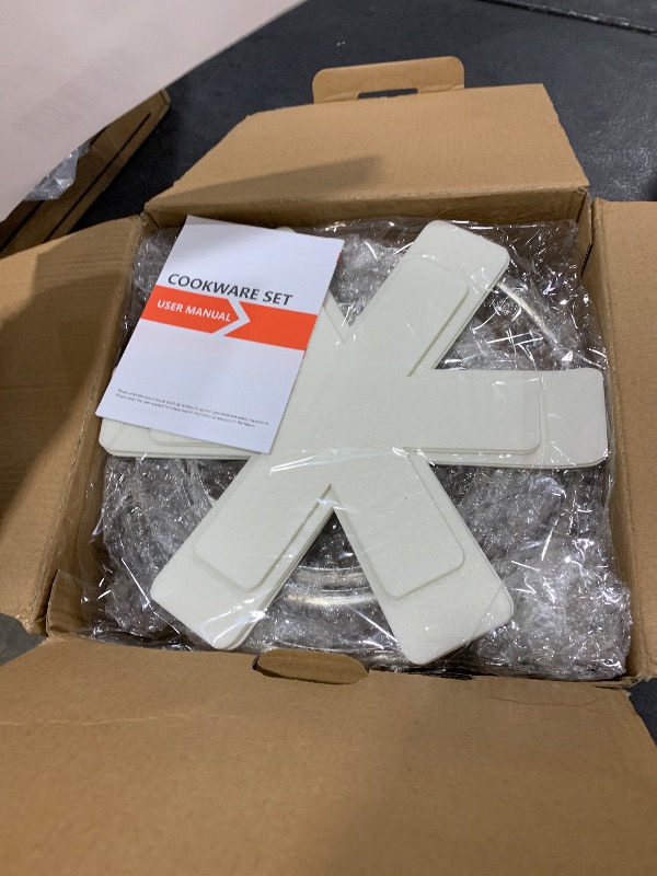 Photo 1 of DUTZUN Stainless Steel Cookware Set 13PCS, Pots and Pans Set, Induction Cookware, Kitchen Cooking Set, Heavy Duty, Tri-Ply Base, Dishwasher Safe