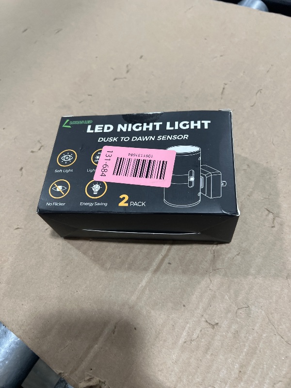 Photo 1 of L LOHAS LED Night Light, Amber Nightlight, Dimmable Night Light, Light Sensor, Yellow Nightlight, 0-100LM, Sleep Light for Kids, Soft & Warm Light for Bedroom, Bathroom, 2 Pack